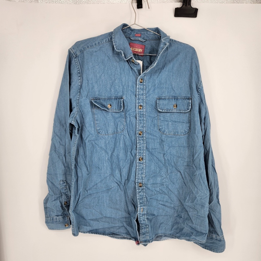 Alesbury Blue Large Garment Wash Denim Shirt NWOT